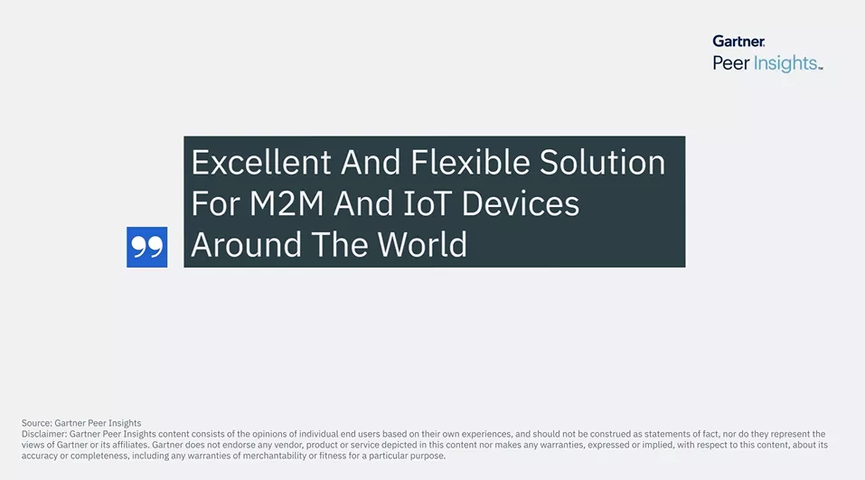 Gartner Peer Reviews: BICS Managed IoT Connectivity Services